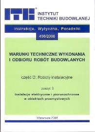 WTWiORB - cz.D: Roboty instalacyjne, 3 - Instalacje elektryczne i piorunochronne w obiektach przemysłowych
