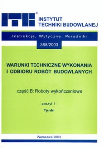 WTWiORB - cz.B: Roboty wykończeniowe, 1 - Tynki