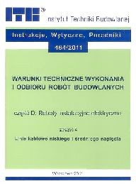 WTWiORB - cz.D: Roboty instalacyjne, 4 - Linie kablowe niskiego i średniego napięcia
