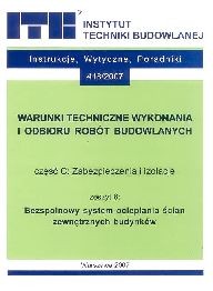 WTWiORB - cz.C: Zabezpieczenia i izolacje. 8 - Bezspoinowy system ocieplenia ścian zewnętrznych budynków