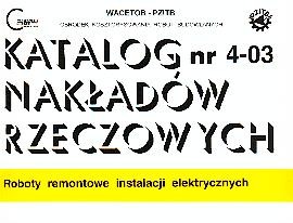 KNR 4-03 W - roboty remontowe instalacji elektrycznych