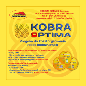 KOBRA OPTIMA - aktualizacja dodatkowego stanowiska (dla posiadaczy programu KOBRA)