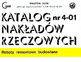 KNR 4-01 W - roboty remontowe budowlane