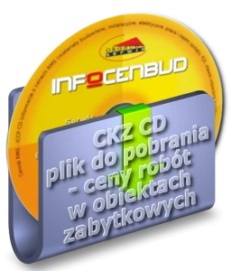 CKZ - Ceny robót w obiektach zabytkowych - plik do pobrania - do programów Kobra OPTIMA, Norma, Rodos, Winbud i in.