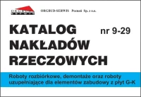 KNR 9-29 - roboty rozbiórkowe - zabudowy z płyt G-K - wydanie PDF