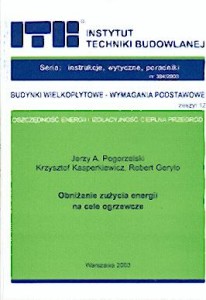 Obniżenie zużycia energii na cele ogrzewcze