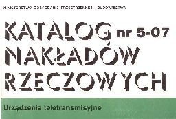 KNR 5-07 - urządzenia teletransmisyjne