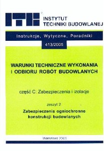 WTWiORB - cz.C: Zabezpieczenia i izolacje. 2 - Zabezpieczenia ogniochronne konstrukcji budowlanych