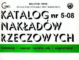 KNR 5-08 W - instalacje i osprzęt światła