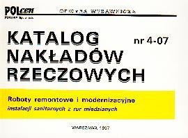 KNR 4-07 - modernizacja instalacji sanitarnych, rury miedziane
