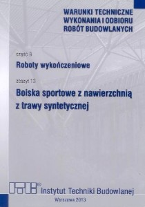 WTWiORB - cz.B: Roboty wykończeniowe, 13 - Boiska sportowe z nawierzchnią z trawy syntetycznej