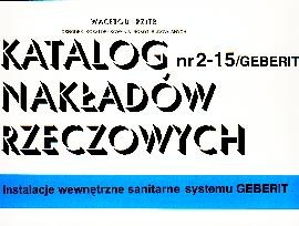 KNR 2-15 W/GEBERIT - instalacje sanitarne GEBERIT