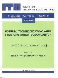 WTWiORB - cz.C: Zabezpieczenia i izolacje, 4 - Izolacje wodochronne tarasów